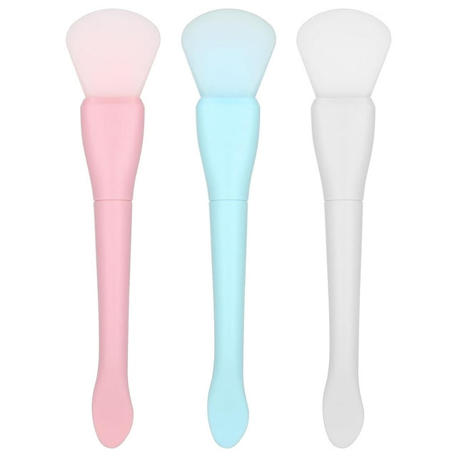 MOVTOTOP Facial Mask Applicator with Silicone Brush Head for Gentle Use 3pcs DualEnded Tool for Home