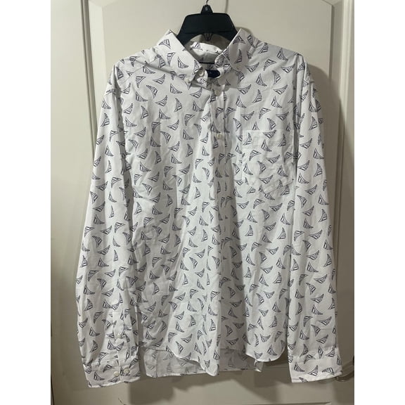 Nautica White Men's Button-Up Long Sleeve XL