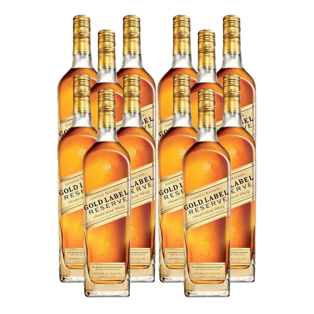 Pack x 12 Whisky Johnnie Walker Gold Label Reserve Blended Scotch 750 ml Importado