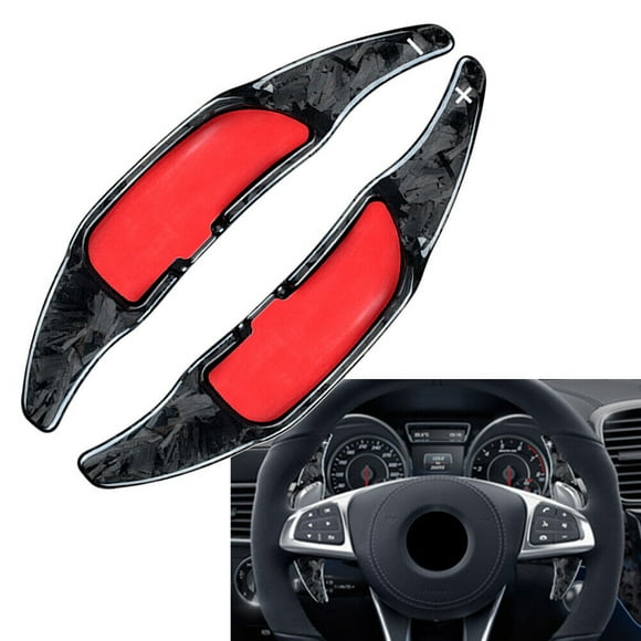 Forged Carbon Fiber Steering Wheel Paddle Shifters Extended Version Fits for Mercedes-Benz A45 C63-