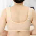 thumbnail image 4 of DuoJiaJ Bra And Panty Sets For Women Front Button Shaping Cup Shoulder Strap No Underwire Bra Plus Size Underwear Set Sports Bras for Women Beige, 4 of 5