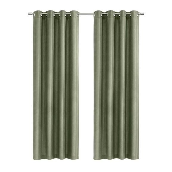Habitat Abstract Light Filtering Energy Efficeint Grommet Curtain Panel for Windows 52" x 63" Green