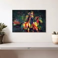 thumbnail image 2 of Elephant Stock Two Horses Color Splash Paint Wall Art - Horizontal Canvas Wall Art - Living Room Wall Decor - Animal Canvas - Gold And Beige Decor - 12" x 8", 2 of 8