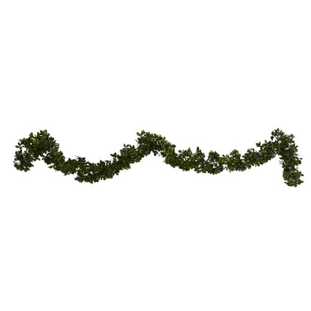 Boxwood Garland - Nearly Natural 6 ft. Boxwood Artificial Garland (Indoor/Outdoor), Set of 4