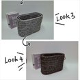 thumbnail image 5 of Cesta Tejida de Almacenamiento,Cesta de Mimbre Impermeable con Asas,Cesta Tejida Organizadora,Cesta de Despensa,Cesta de Almacenamiento de Mimbre C, 5 of 5