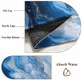 thumbnail image 6 of Round Rugs 3.3Ft, Blue Marble Round Area Rug Washable Indoor Throw Carpet, Modern Abstract Ink Painting Art Soft Non Slip Circle Rug for Laundry Room Patio Home Decor Aesthetic, 6 of 8