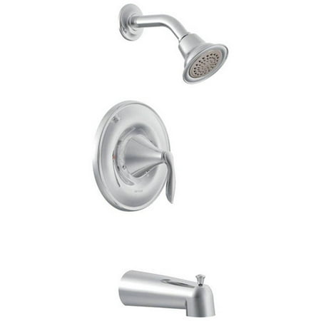 Moen Eva Chrome Shower - Moen T62133EP Eva Bath and Shower Faucet with Posi-Temp Pressure Balanced Trim, Chrome