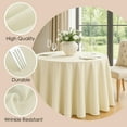 thumbnail image 4 of 120" Round Polyester Tablecloth Ivory- 1pc. for Home décor, Weddings, Party events, or Restaurants., 4 of 6