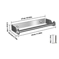 thumbnail image 5 of Wall Mounted 304 Stainless Steel Kitchen Roll Paper Towel Holder No Drilling Wall Mounted Storage Organizer, Easy To Install Without Drilling Tools, For Kitchen Cupboard Bathroom, 5 of 6