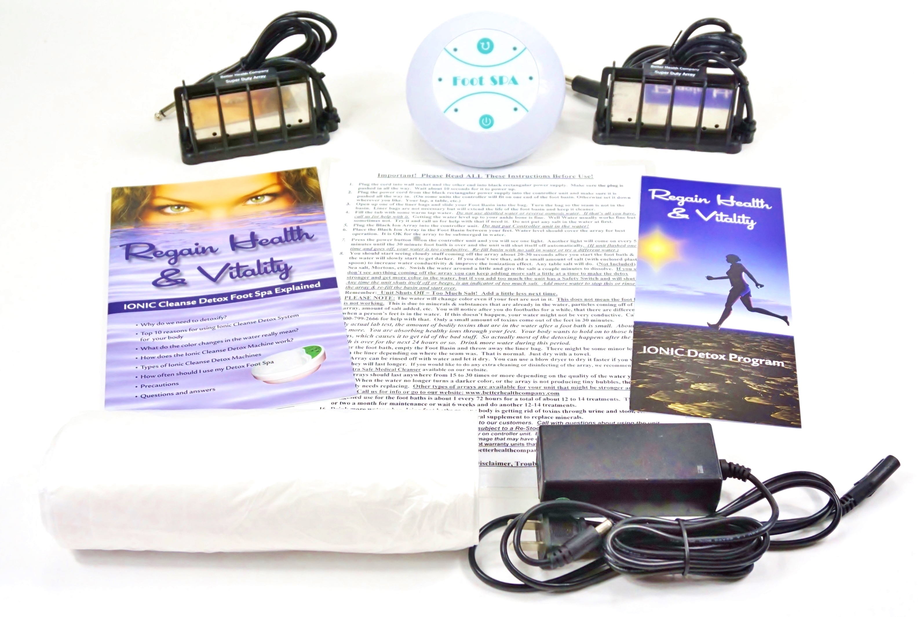 Ion Detox Ionic Detox Foot Bath Spa Chi Cleanse Unit for Home Use. WITH