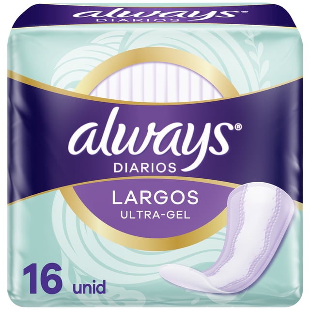 Protectores Diarios Always Largos Extra Protección, 16 pzas