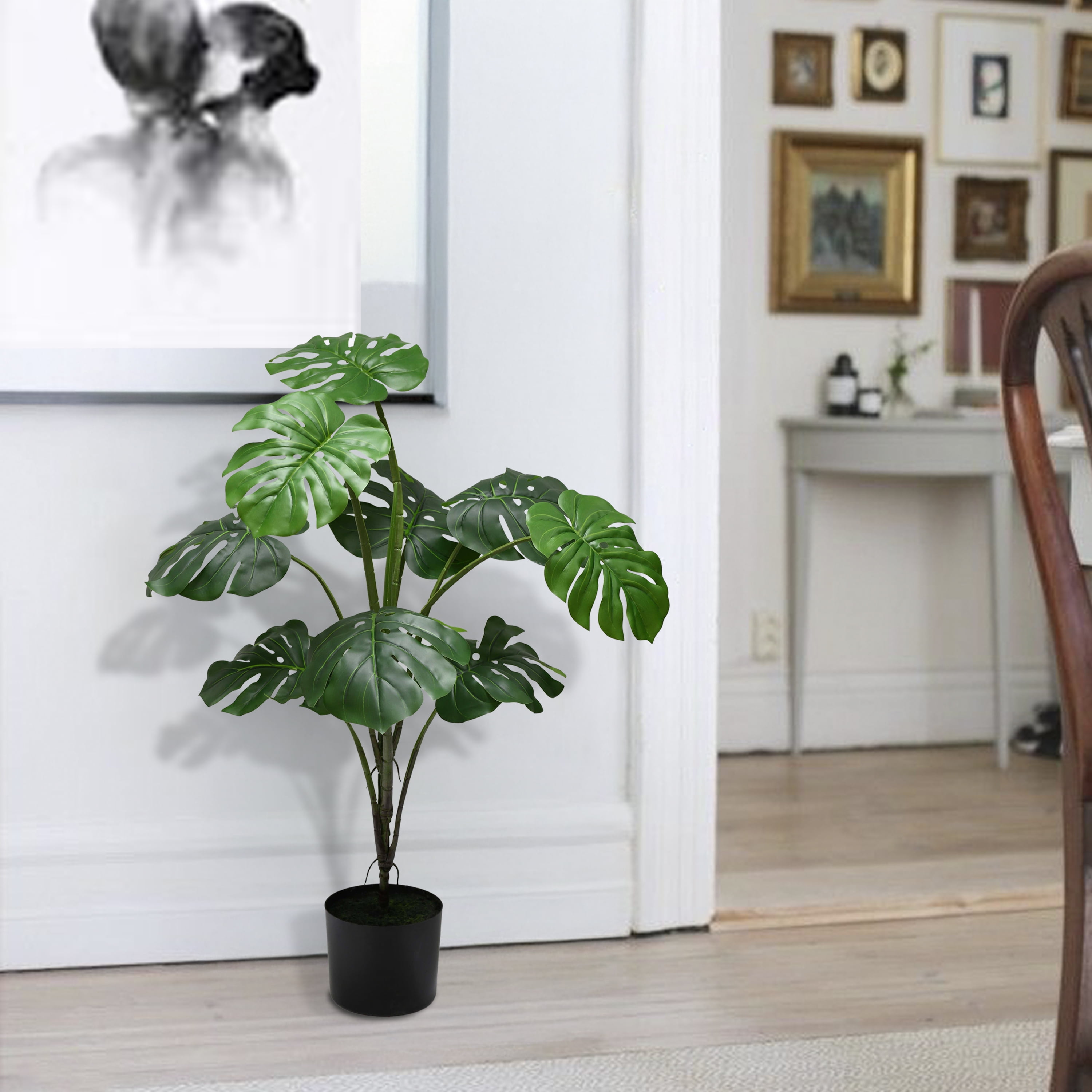 Mainstays Artificial Monstera Tree Pot