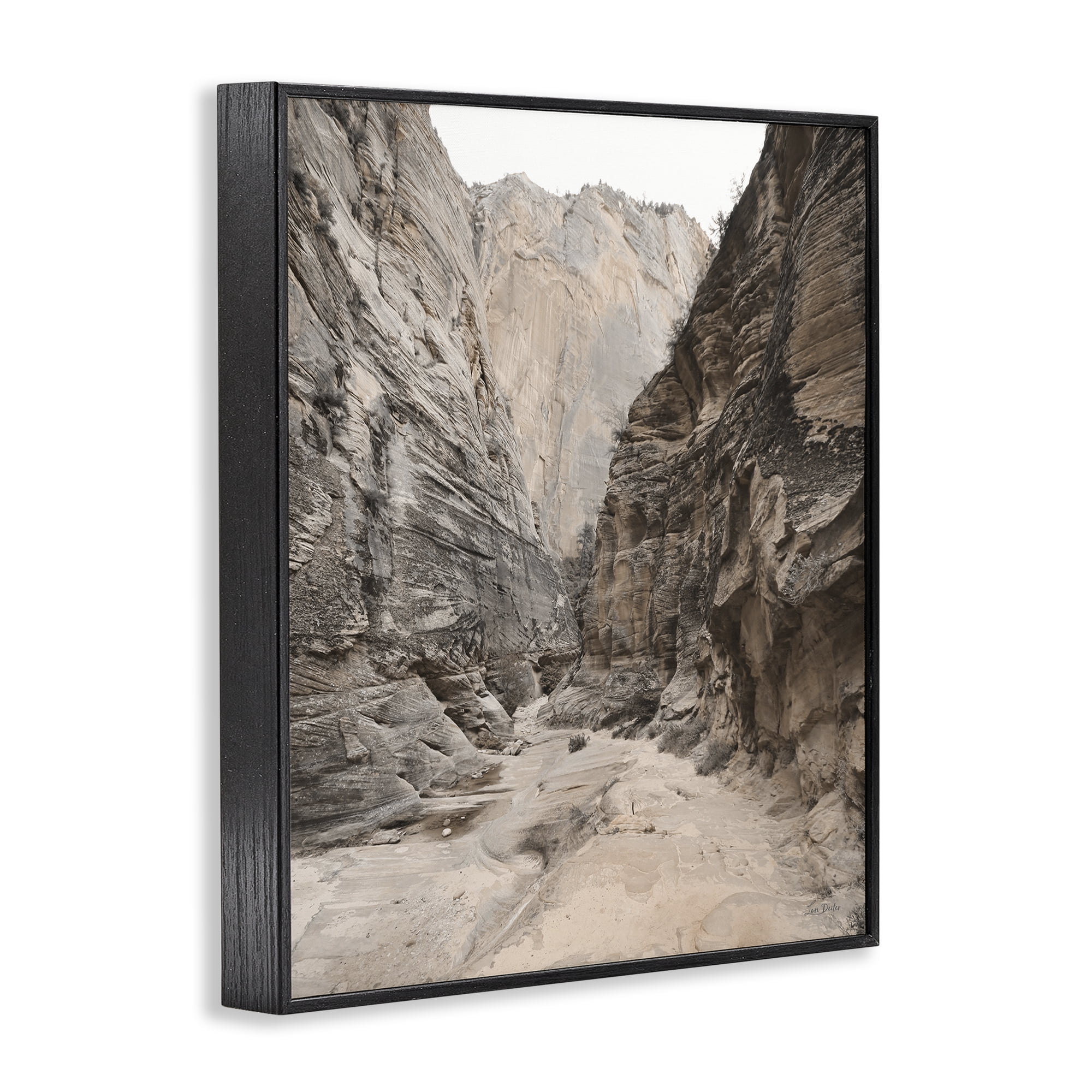 Stupell Industries Looming Sandy Cliffs Landscape Photography Black Framed Art Print Wall Art, 11 x 14