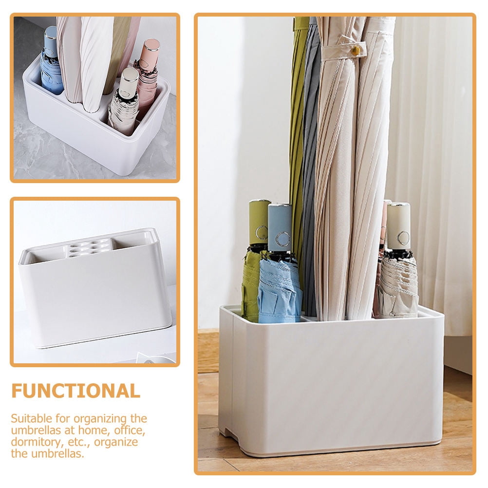 SWETRACE Compact  Space Saving Umbrella Organizer with Removable Drip Tray for Indoor Use