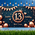thumbnail image 6 of Rose Gold Theme Birthday Banner Crown Design Official Teenager Banner for Teen Party Indoor Celebration, 6 of 9