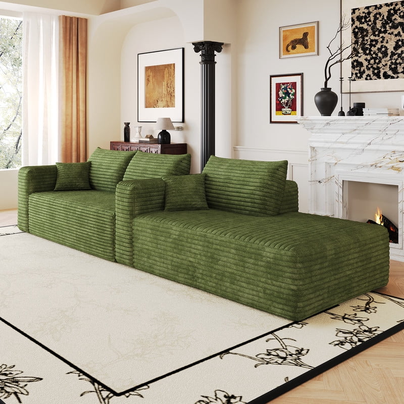 103" Cloud Sectional Sofa, Modern L-Shaped Modular Couch with Chaise Lounge, Minimalist Comfort Deep Seat Sofa for Living Room, Apartment, Bedroom, No Assembly Required
