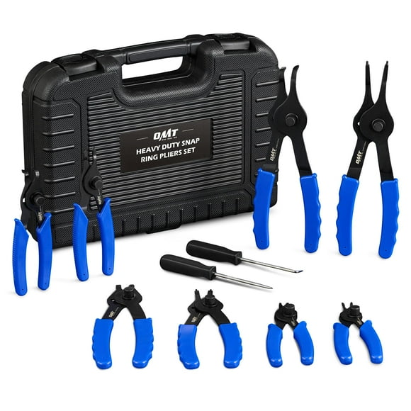 Orion Motor Tech 10pc Snap Ring Pliers Set, Internal & External Circlip Pliers Set with Straight Bent Pliers Hook and Pick, Heavy Duty Snap Ring and Circlip Re
