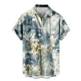 thumbnail image 7 of Pincandy Women's Oversized Button Down Shirts Hawaiian Style Comfy Slim Floral Print Tops Short Sleeve Button Down Lapel Tees, 7 of 7
