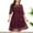 Wine, variant on Xihbxyly Womens Flowy Dress Spring Dresses for Women Women's Fashion Sexy Summer Round Neck Lace Short Sleeve Plus Size Evening Dress for Party Casual Wedding