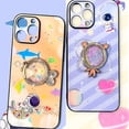 thumbnail image 5 of Compatible with iPhone 14 Pro Case 360° Rotatable Quicksand Ring Holder Stand Astronaut Pattern Diamond Bling Glitter Fashion Luxury Protection Shockproof Cover for Women Girls, 5 of 10