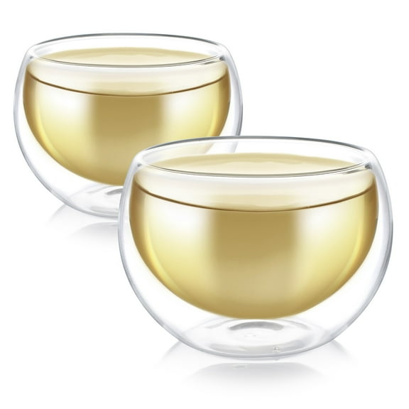 Teabloom CELEBRATION® DOUBLE WALL GLASS TEA CUPS-Set of 2