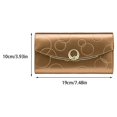 thumbnail image 4 of Cartera de Cuero Qarigey para Mujer Color Sólido con Botón a Presión y Bolsillo con Cremallera, 4 of 6