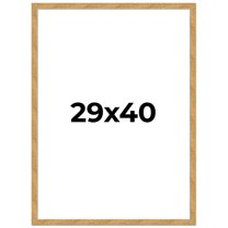29x40 Frame Beige Real Wood Picture Frame Width 1.25 inches | Interior Frame Depth 0.5 inches |