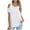 White womens tops summer, variant on USSUMA Women Tops Dressy Casual Cold Shoulder Tops For Women Round-Neck Trendy Shirts Casual Summer Shirts Cute Lace Blouses T-Shirt Top Female Tops