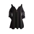 thumbnail image 3 of Sexy Dance Womens Short Sleeve Casual Cold Shoulder Tunic Tops Loose Blouse Shirts Ladies Beach Summer Plus Size V Neck T-shirts, 3 of 4