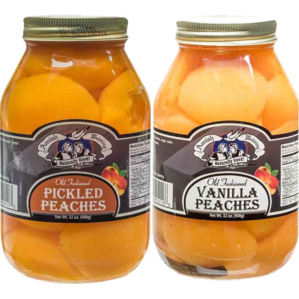 Amish Wedding Old Fashioned Pickled Peach Halves and Vanilla Peach
