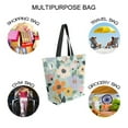 thumbnail image 7 of FORMRS Womens Canvas Tote Bag with Zipper Inner Pocket Shoulder Handbag, Floral Pattern, 7 of 7