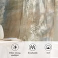 thumbnail image 6 of Blue Brown Semi Sheer Curtains Drapes for Living Room, Bedroom, French Doors Window 84 Inches Long, Vintage Modern Oil Painting Art Abstract Rod Pocket Chiffon Curtain Drapery Voile Draperies Panel, 6 of 8