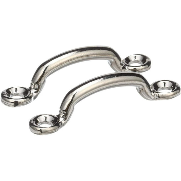 SEACHOICE 28841 Multi-Purpose Nickel-Plated Brass 1-7/32-Inch Eye Straps, Set of 4