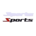 thumbnail image 3 of 4 Pcs Black Red Metal Sports Letters Car Badge Sticker Emblem Decor, 3 of 8