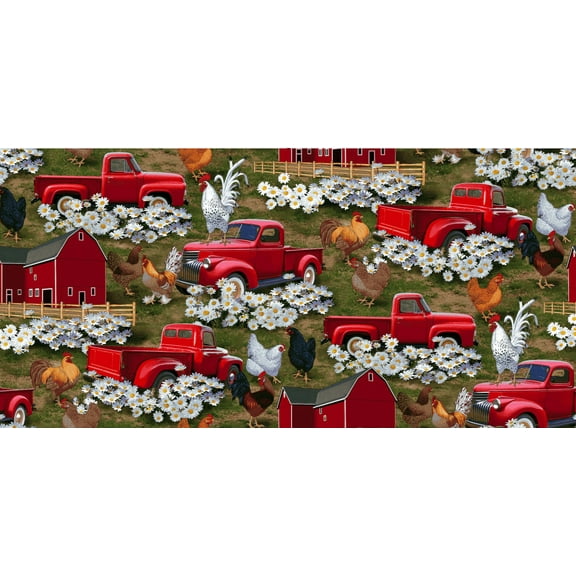 Fabric Cuts BARN RED