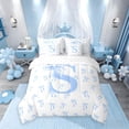 thumbnail image 3 of Castle Fairy Bowknot Alphabet S 7-Piece Twin Bedding Sets for Teens,Dreamy Princess Bedding Comforter Set,Kawaii Bow Breathable Sheet Sets,Breathable Home Decor, 3 of 9