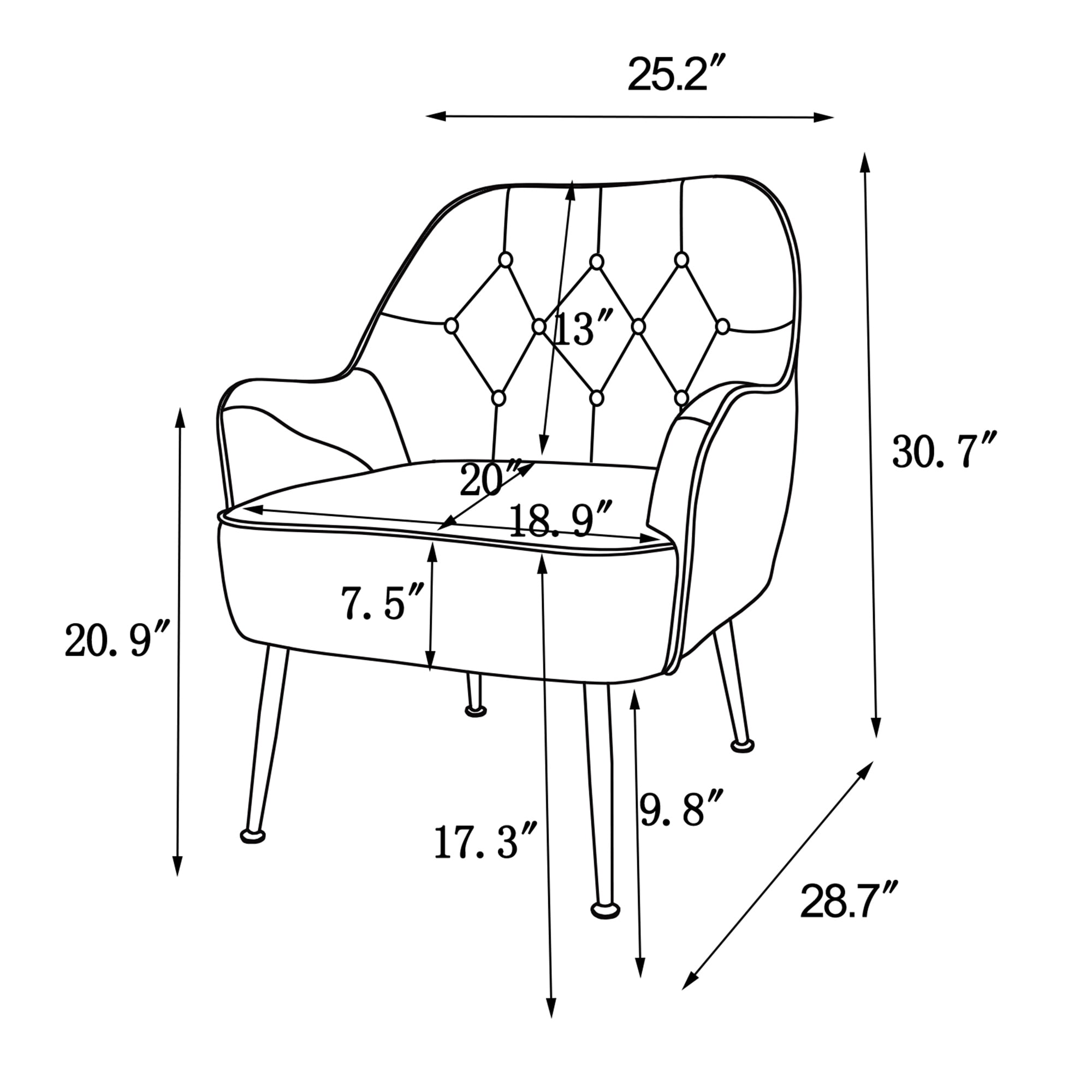Kadyn 31" Armchair, Single Sofa Chairs for Living Room, Light Gray Lounge Chair