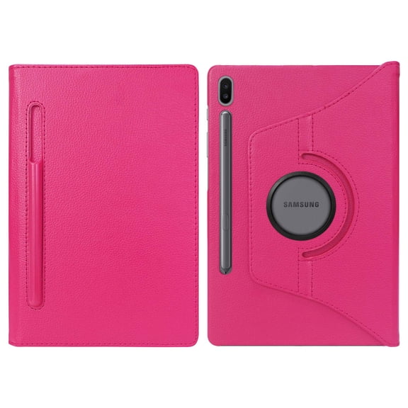 Golden Sheeps PU Leather 360 Rotating Case Compatible for Samsung Galaxy Tab S6 10.5" Tablet 2019 SM-T860/T865 Auto Sleep/Wake Folding Stand Smart Cover with a Viewing Stand (Pink)
