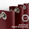 thumbnail image 5 of Ample Decor Blackout Curtain 46 x 84 inch Maroon Set of 1, Room Darkening for Bedroom, Noise Reducing, Privacy Protection, 5 of 6