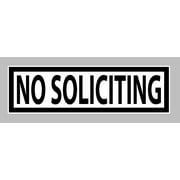 Set of 2 - No Soliciting inside-window static cling - 6.5" x 2"