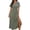 Olive Green, variant on Women'S V Neck Maxi Dress Casual Vacation Short Sleeve Summer Dress Beach Boho Chic Day Gown Leopard Print XS