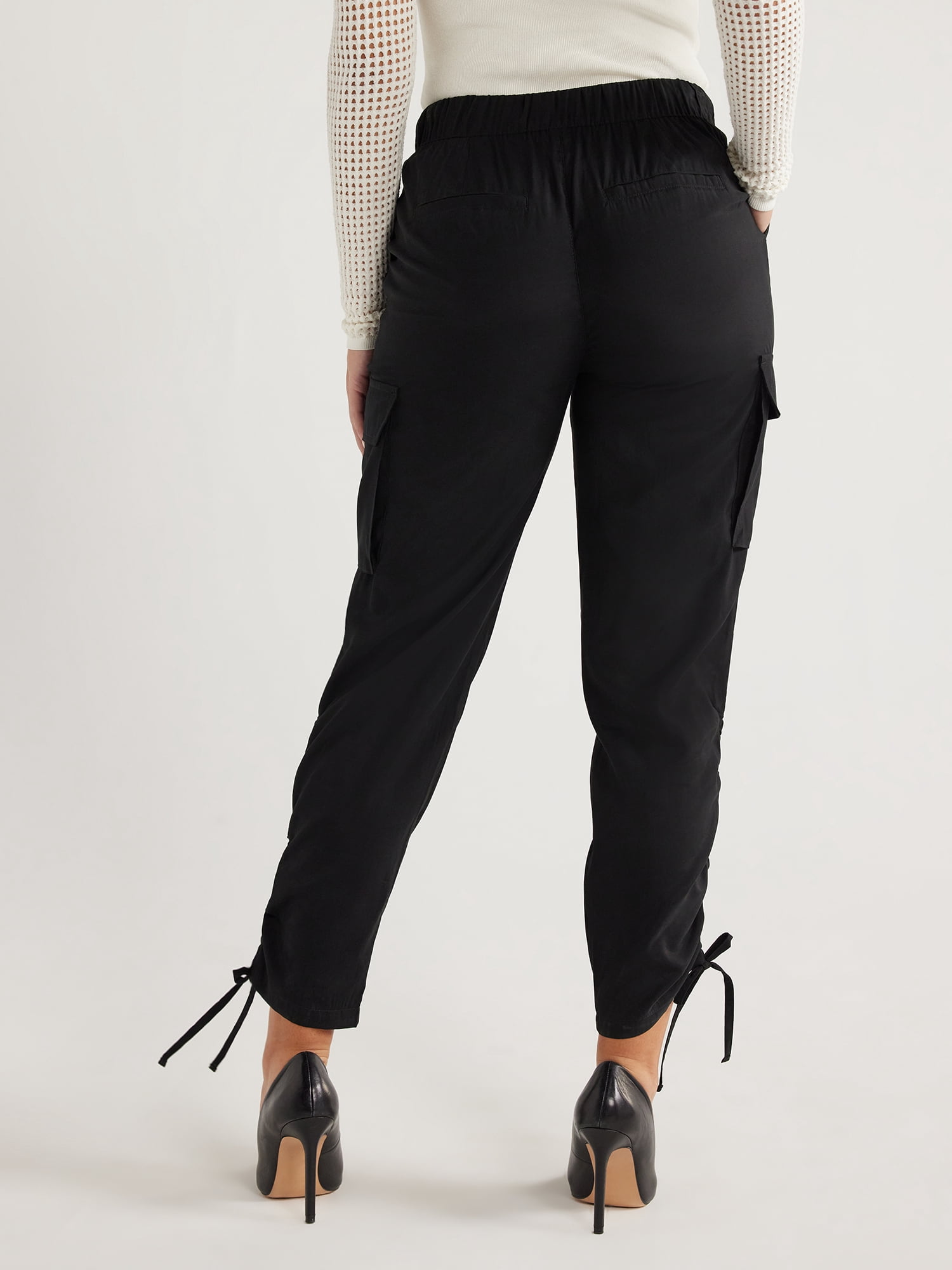 Sofia Jeans Women's and Women's Plus Super High Rise Luxe Cargo Pants, 27" Inseam, Sizes XXS-5X