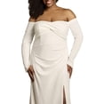 thumbnail image 2 of David’s Bridal, The Edit by DB Studio Women's Twist Bodice Long Sleeve Wedding Dress, Full Length, Crepe, 2 of 6