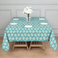 thumbnail image 3 of Turquoise Daisy Flower Floral Pattern Square Tablecloth,Waterproof Square Table Cover,Wipeable Spillproof Washable Table Cover for Home Kitchen Party Decor 52"x52"(132x132cm), 3 of 6