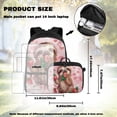 thumbnail image 3 of Yspwyqan Kids Backpack Set 4Pcs with Lunch Box Pencil Case Water Bottle Bag, Strawberry Sloth Lightweight Double Zipper Bookbags for School Travel, 3 of 7