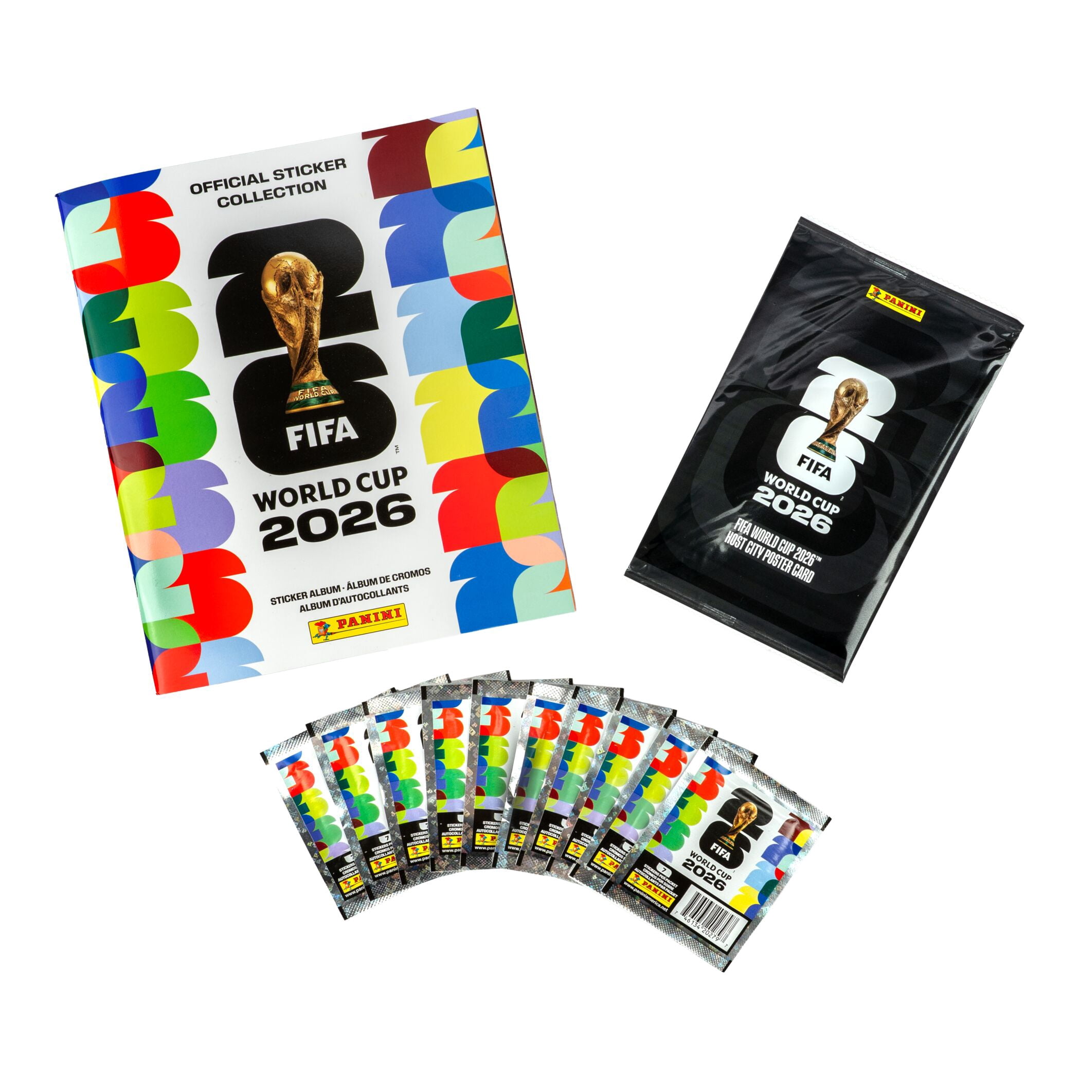 26 Panini FIFA Word Cup Soccer Trading Cards Official Sticker Collection Box