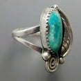 thumbnail image 5 of HOOUN Boho Women 925Silver Retro Turkish Handmade Turquoise Ring Jewelry Gift Size6-10-10-2#, 5 of 6