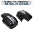 thumbnail image 2 of Car Rear View Left Right Mirror Cover Cap Overlay for Lexus Fit w/Arrow LED Lamp Pair Black Carhon Fiber, 2 of 6
