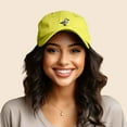 thumbnail image 3 of Dalix Seagull Embroidered Cap Cotton Baseball Hat Bird Womens in Yellow, 3 of 5