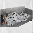 thumbnail image 6 of Foot Print Soft Flannel Fleece Blanket, Monochromatic Pattern of Paws of Birds Cats Chicken Squirrel and Dogs Pattern, Cozy Plush for Indoor and Outdoor Use, 60" x 80", Black White, by Ambesonne, 6 of 6